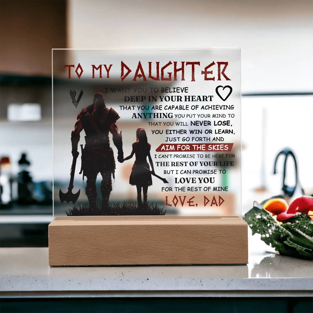 To My Daughter Skies – Acrylic Square - Teedubb Xsclusive