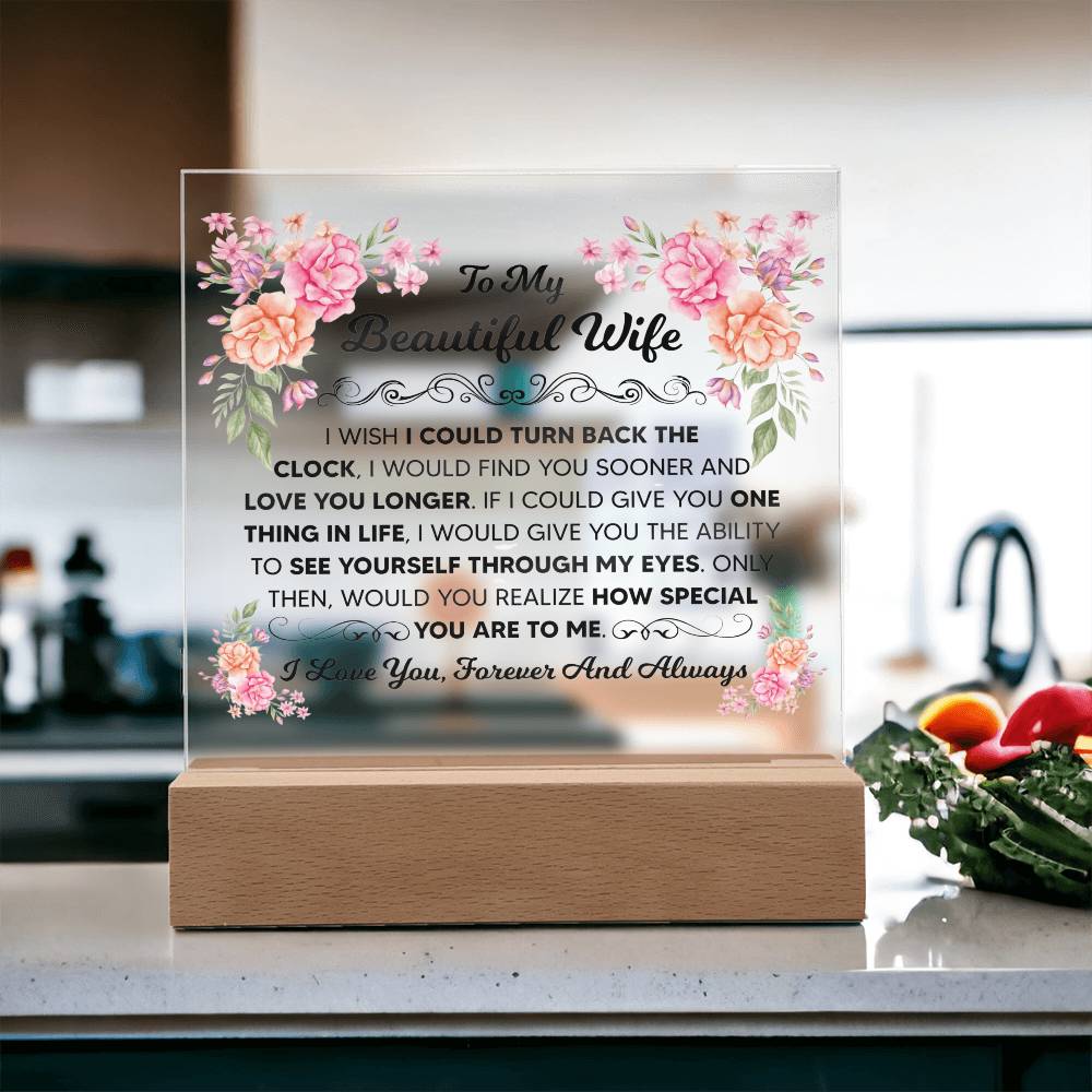 To My Beautiful Wife – Acrylic Square - Teedubb Xsclusive