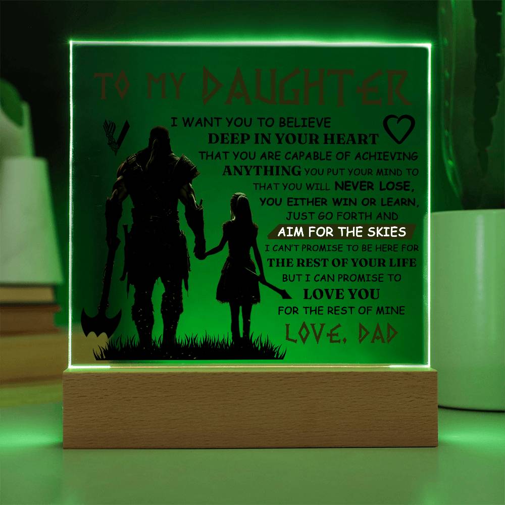 To My Daughter Skies – Acrylic Square - Teedubb Xsclusive
