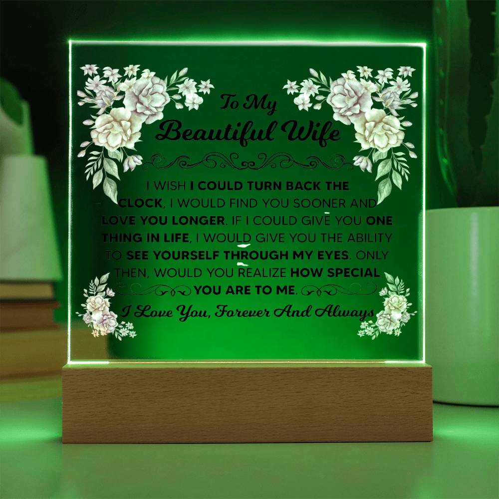 To My Beautiful Wife – Acrylic Square - Teedubb Xsclusive