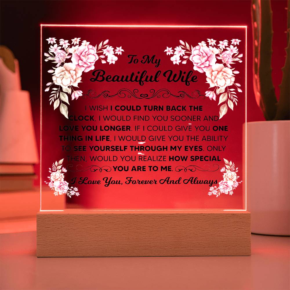 To My Beautiful Wife – Acrylic Square - Teedubb Xsclusive