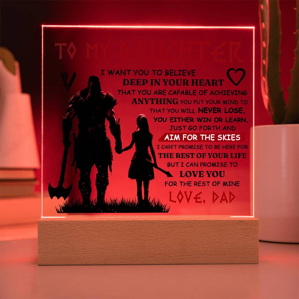 To My Daughter Skies – Acrylic Square - Teedubb Xsclusive