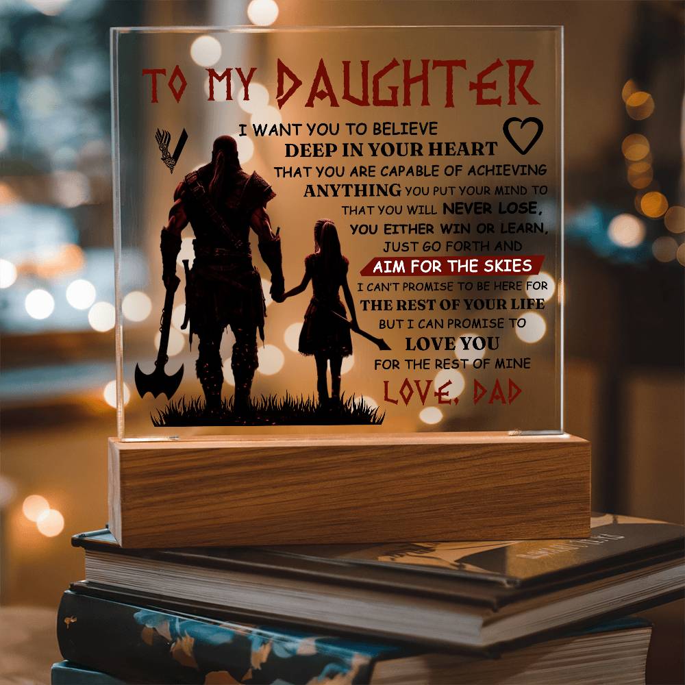 To My Daughter Skies – Acrylic Square - Teedubb Xsclusive