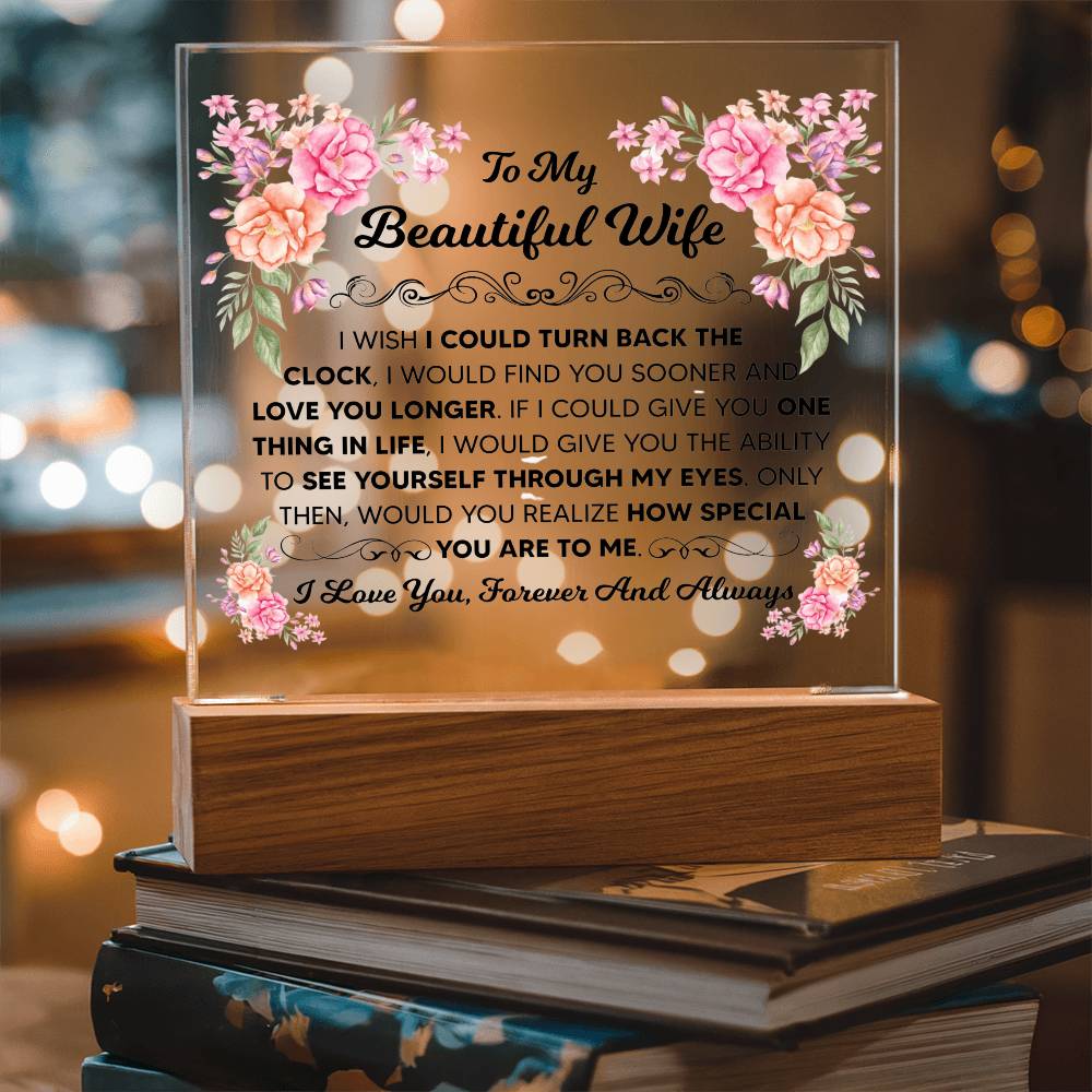 To My Beautiful Wife – Acrylic Square - Teedubb Xsclusive