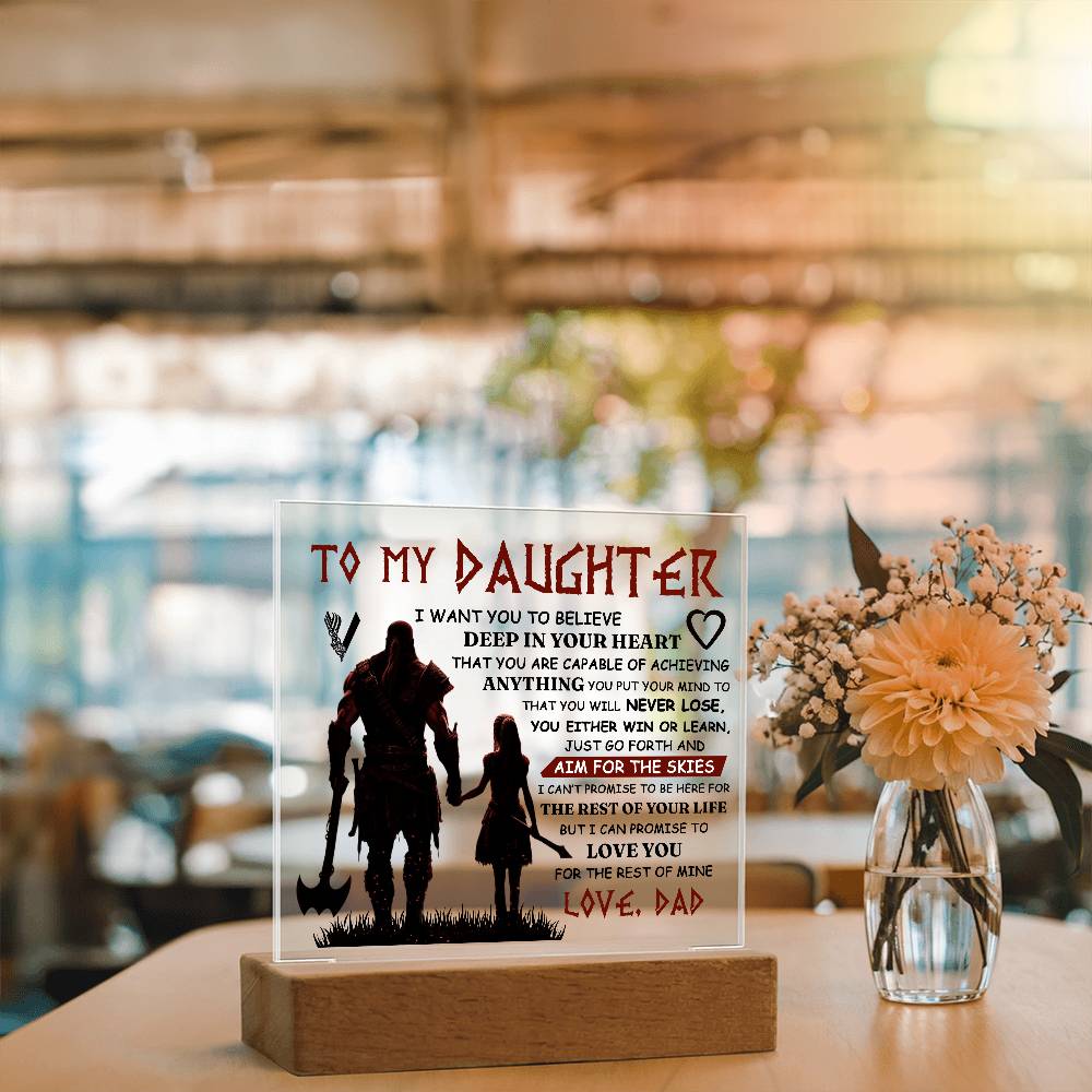 To My Daughter Skies – Acrylic Square - Teedubb Xsclusive