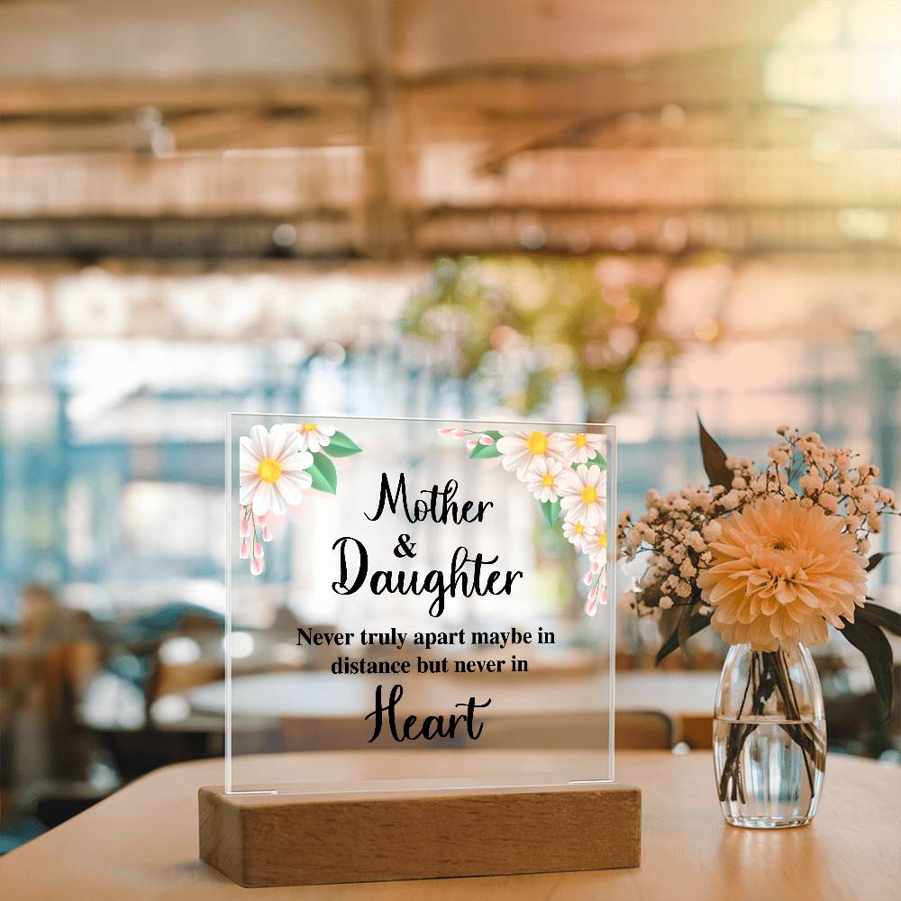To My Daughter Distance – Acrylic Square - Teedubb Xsclusive