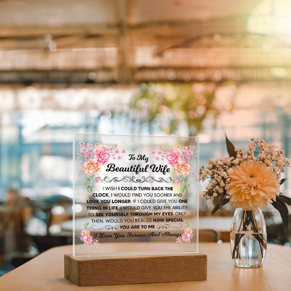 To My Beautiful Wife – Acrylic Square - Teedubb Xsclusive