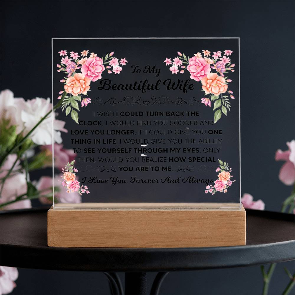 To My Beautiful Wife – Acrylic Square - Teedubb Xsclusive