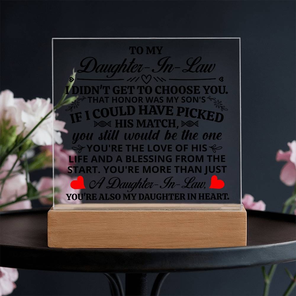 To My Daughter-in-Law Honor – Acrylic Square - Teedubb Xsclusive