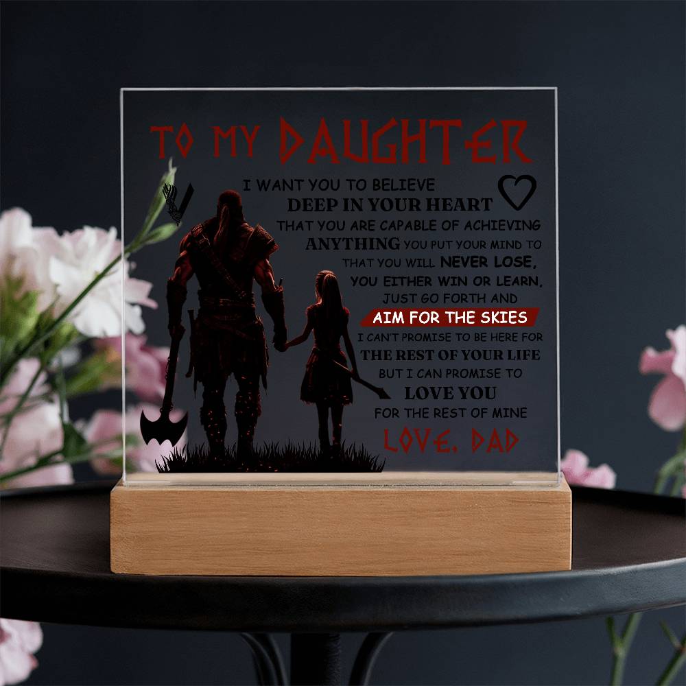 To My Daughter Skies – Acrylic Square - Teedubb Xsclusive