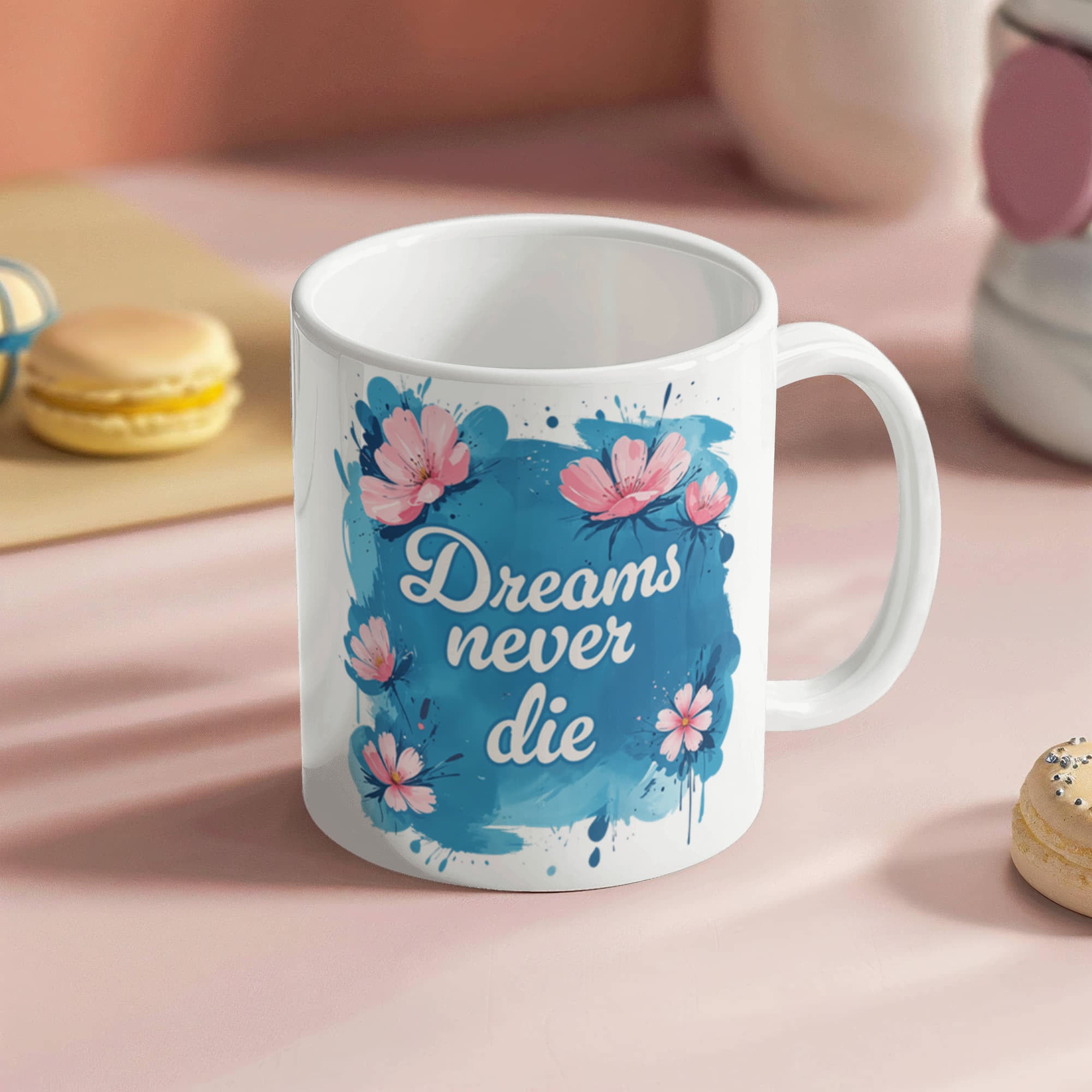 Dreams Never Die  – 11oz White Ceramic Mug - Teedubb Xsclusive