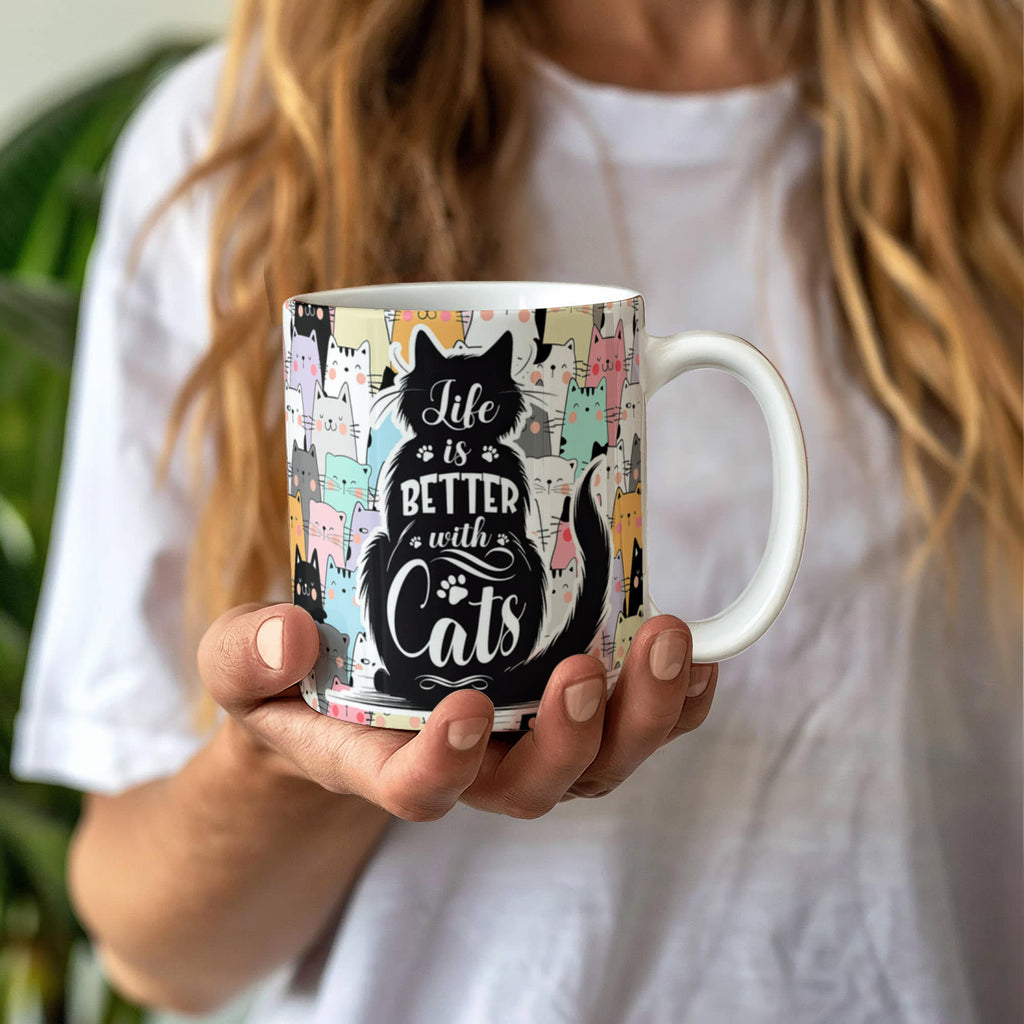 Life Is Better With Cats – Ceramic Mug - Teedubb Xsclusive