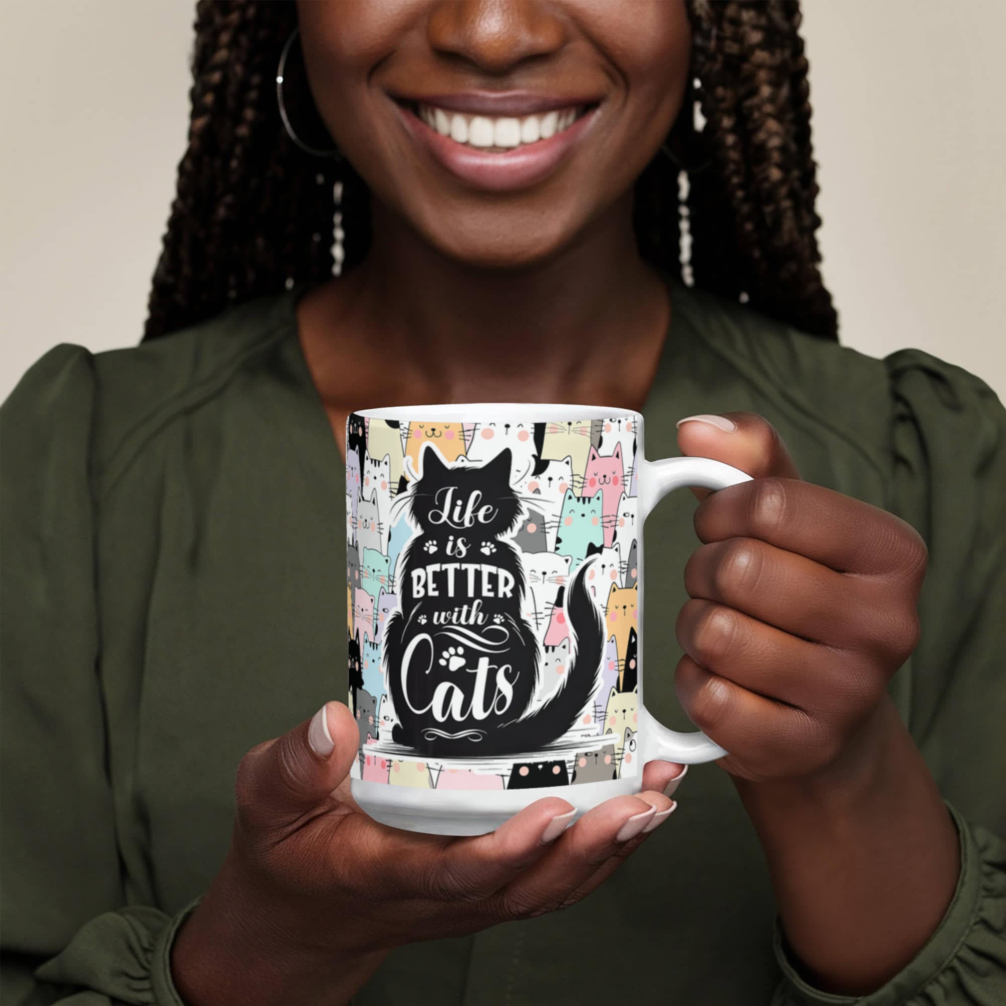 Life Is Better With Cats – Ceramic Mug - Teedubb Xsclusive