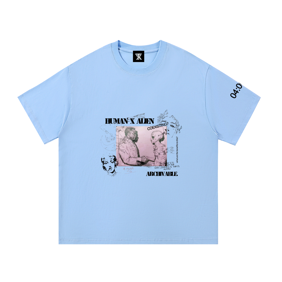 "Human vs Alien" Essential Cotton T-Shirt ODMPOD