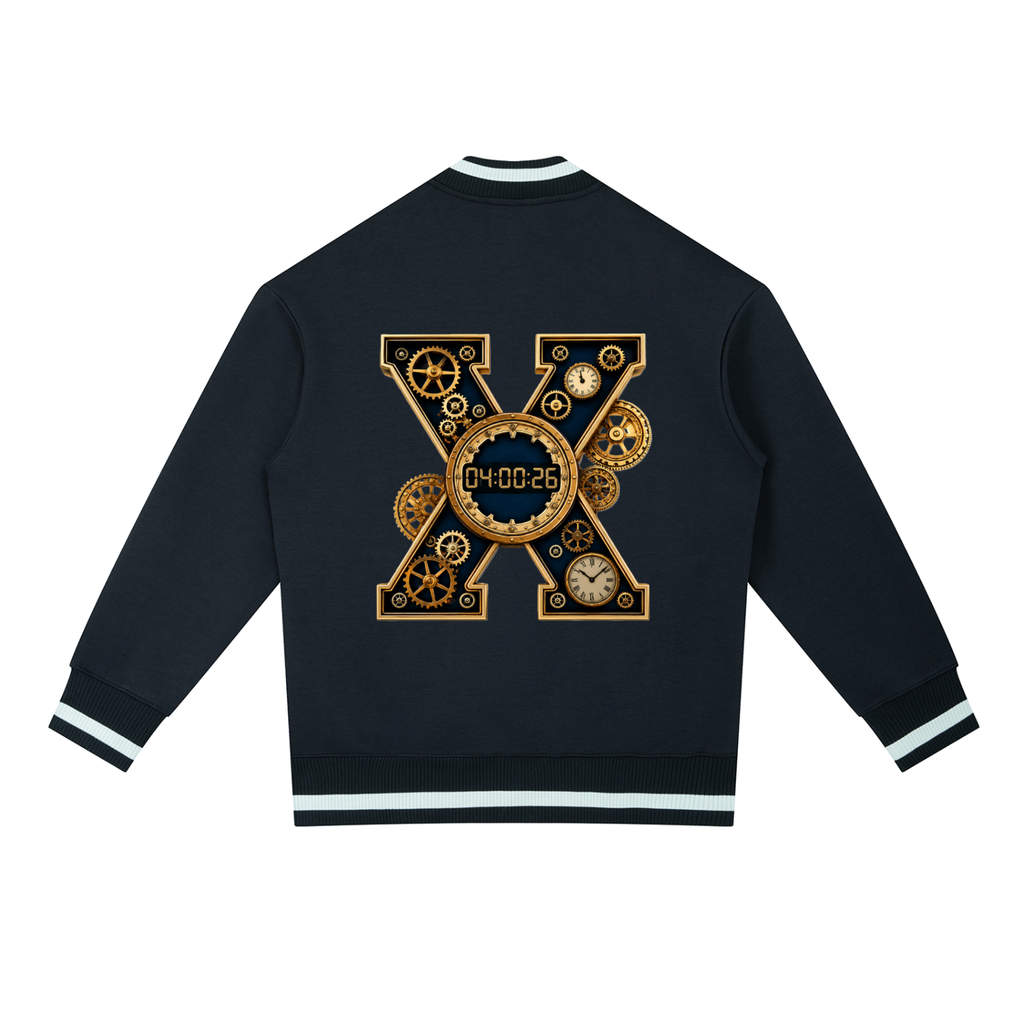 " TX" Contrast Piping Zip Bomber Jacket ODMPOD