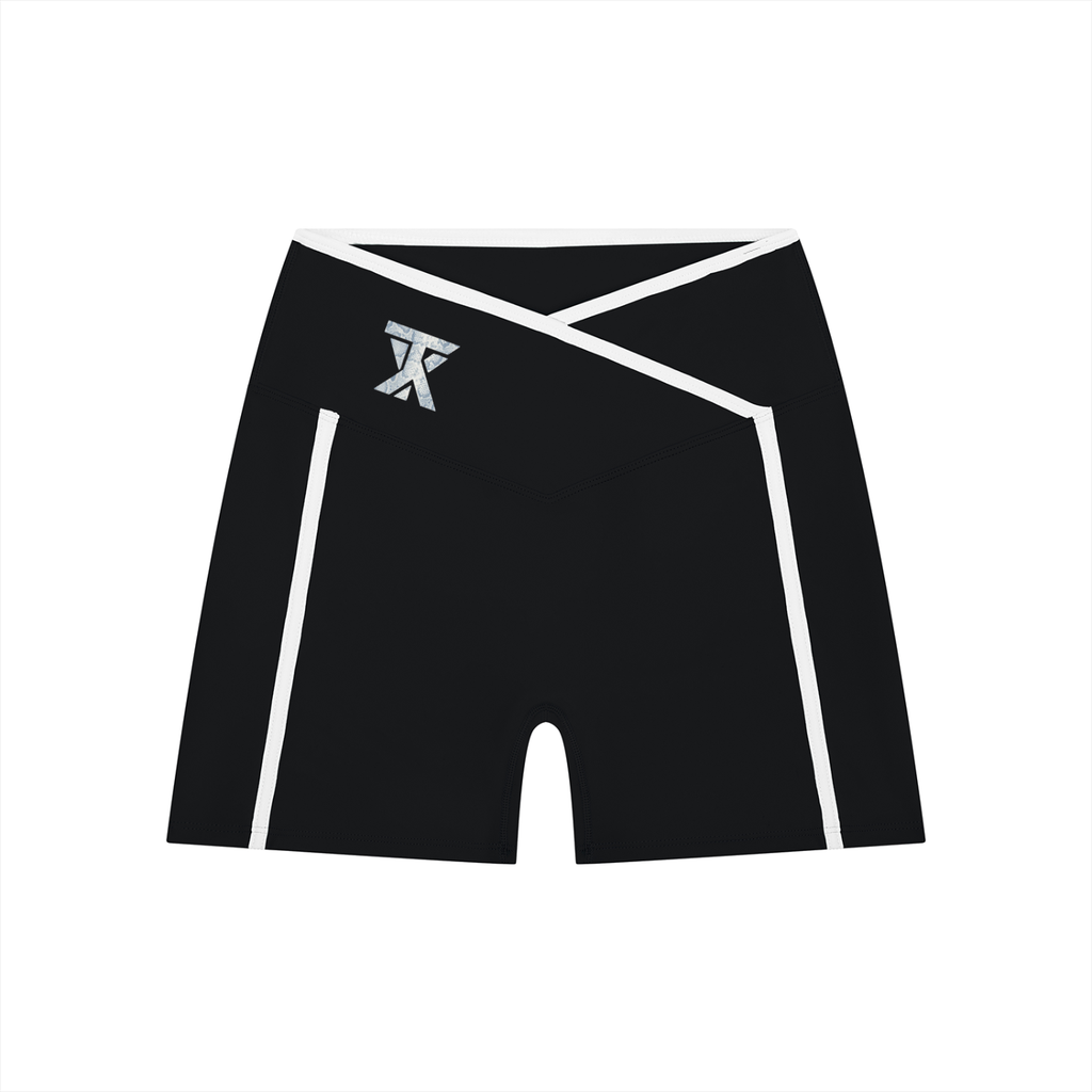 Women’s High Rise Color Block Yoga Shorts ODMPOD