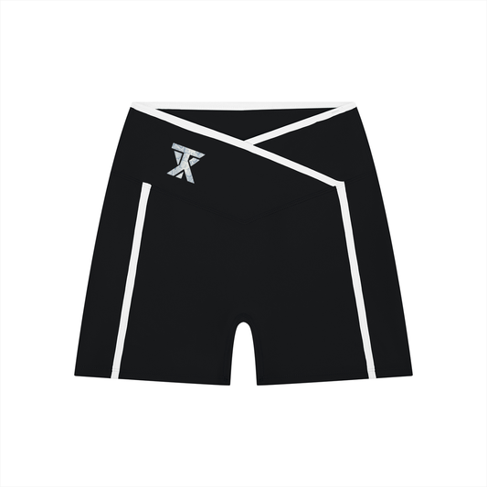 Women’s High Rise Color Block Yoga Shorts ODMPOD