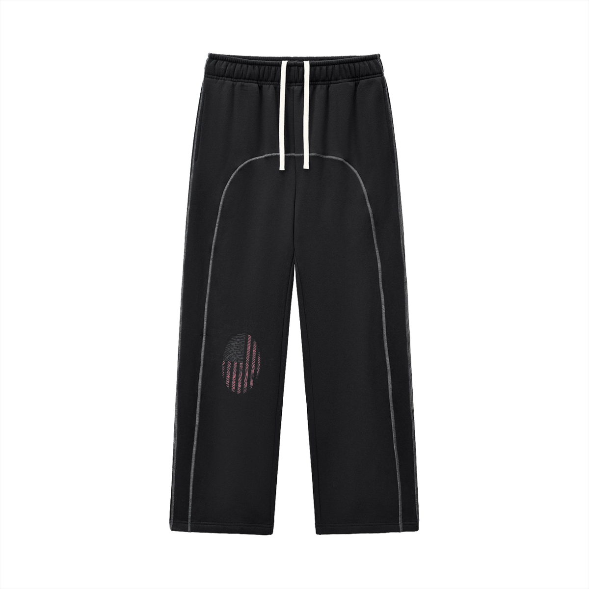 "Leave a Mark" Contrast-Stitched Fleece Sweatpants ODMPOD