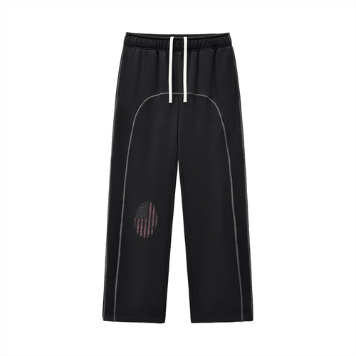 "Leave a Mark" Contrast-Stitched Fleece Sweatpants ODMPOD