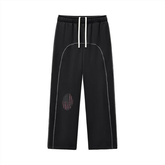 "Leave a Mark" Contrast-Stitched Fleece Sweatpants ODMPOD