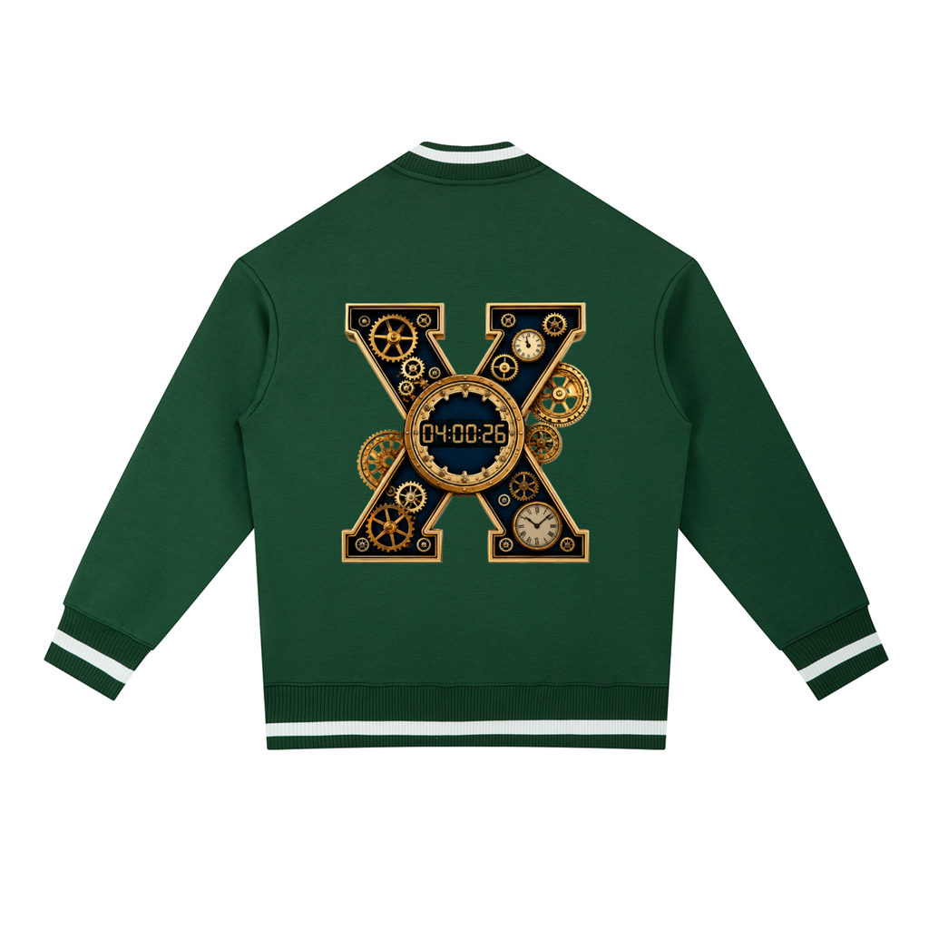 " TX" Contrast Piping Zip Bomber Jacket ODMPOD