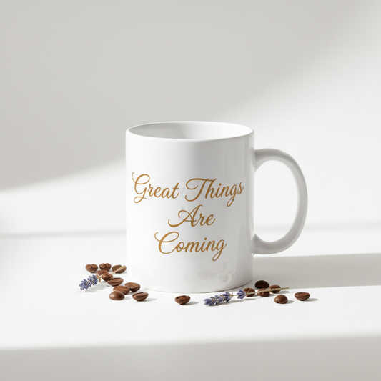Great Things Are Coming –  White Ceramic Mug ShineOn Fulfillment